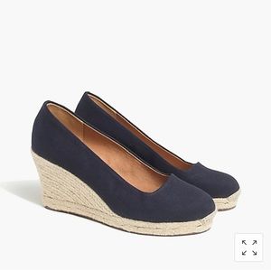 J. Crew Factory Navy Canvas Espadrilles